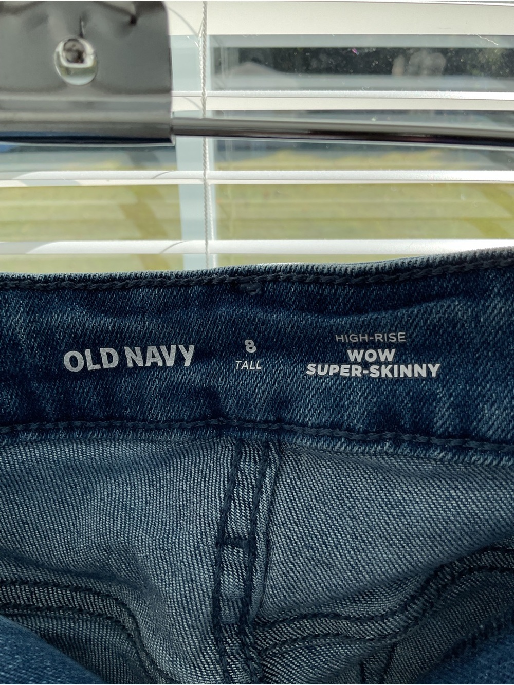 Old Navy High-Rise WOW Super-Skinny Jeans — Dark Blue Wash